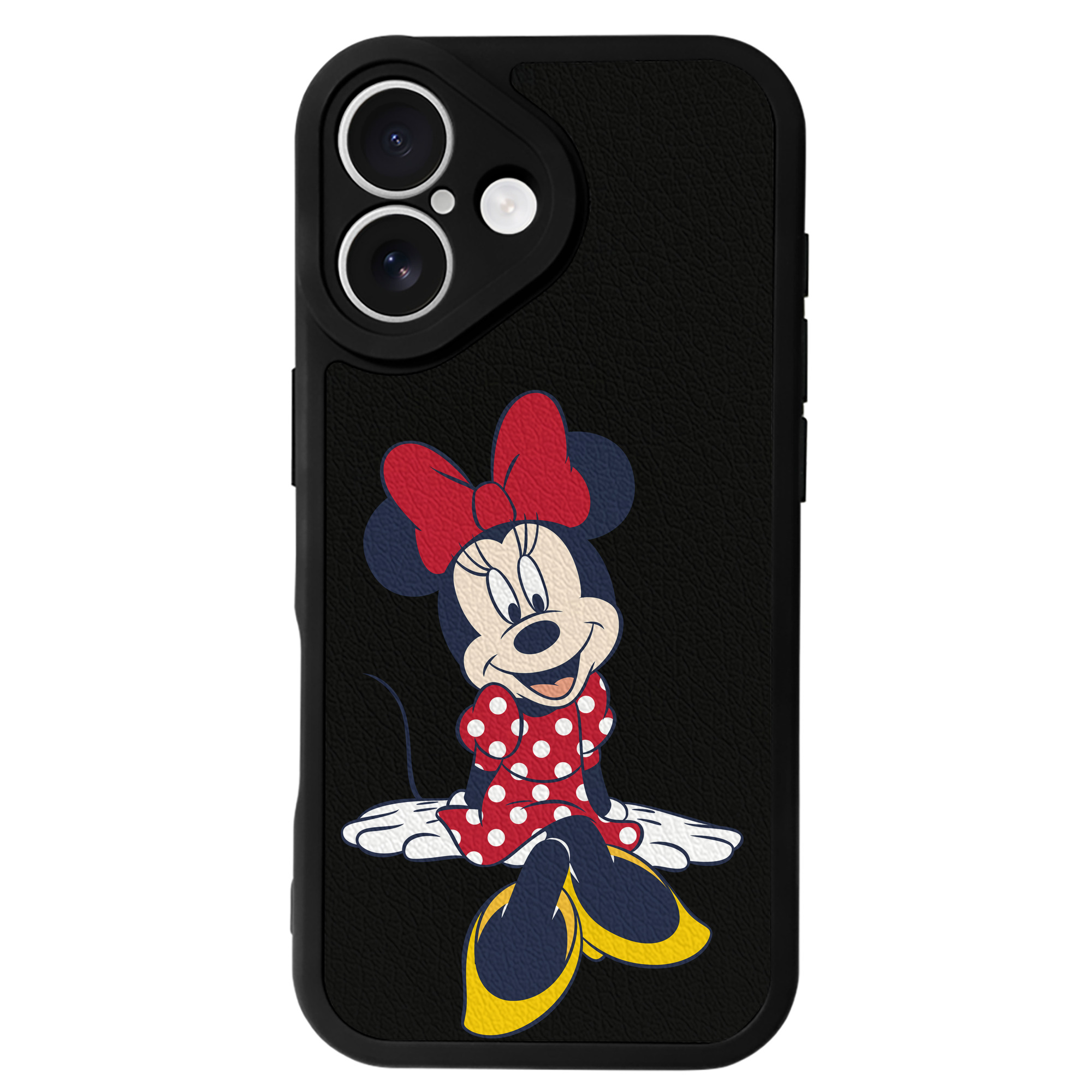 （画像用） ミッキーマウス Mickey Mouse 【iPhone 16シリーズ対応】シリコンスマホケース（レザー調） 材質：シリコン